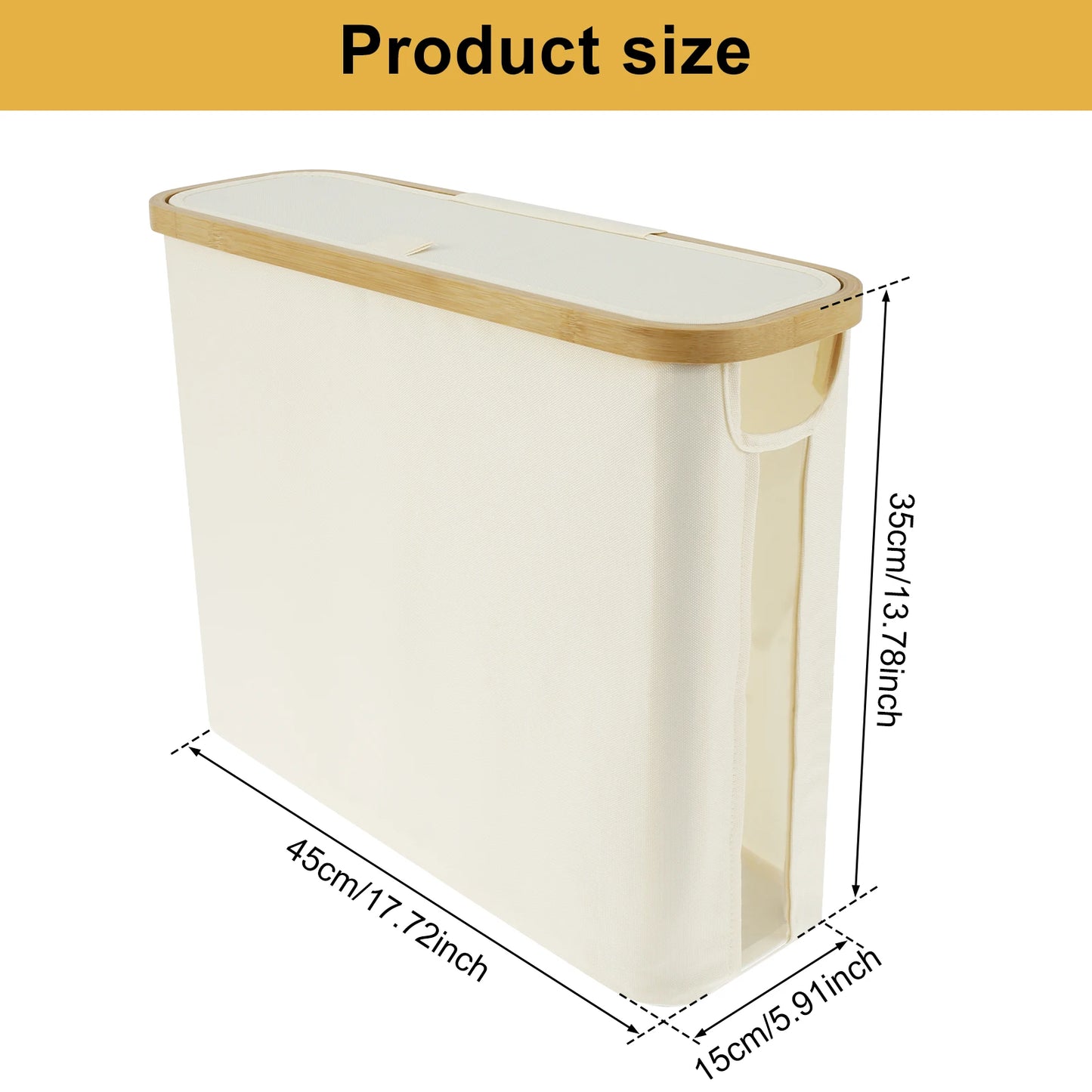 Bathroom Toilet Paper Basket Foldable Large Capacity Toilet Rolls Paper Storage Basket with Wooden Lid for Bathroom Organizer