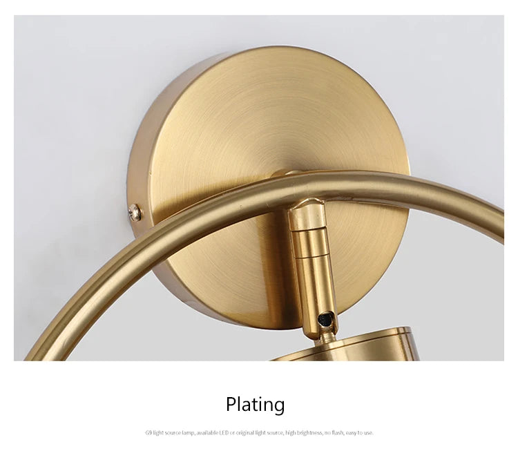 Nordic Bedroom Lights Room Decor Wall Light Lamps for Living Room Gold Wall Decor Lights for Wall Bedside Lamp