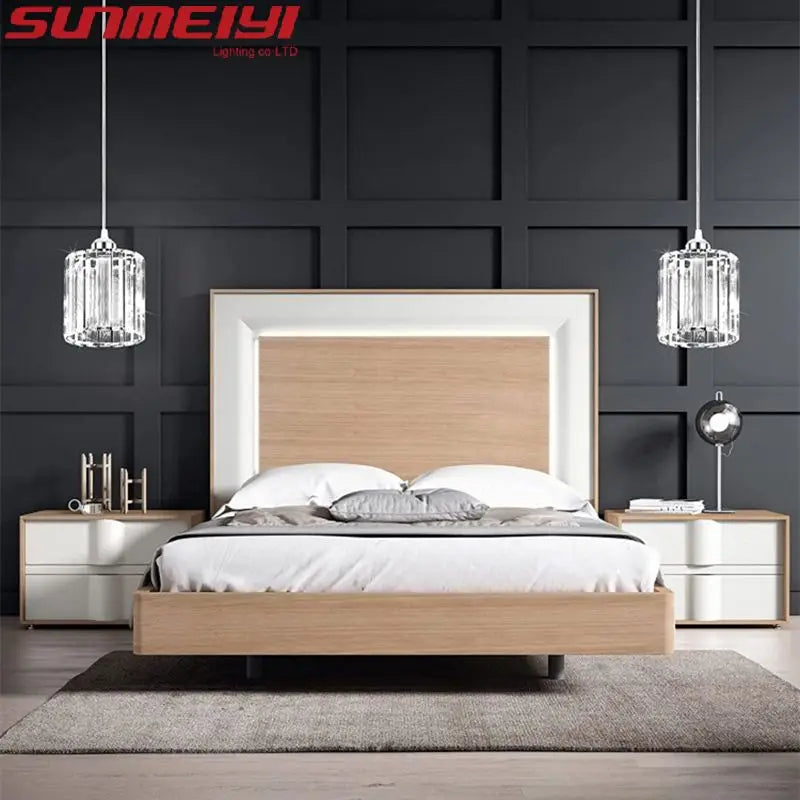 Modern American Minimalist Style Living Room Dining Room Bar Counter Bedroom Study Corridor 110V Chrome Iron Crystal Chandelier