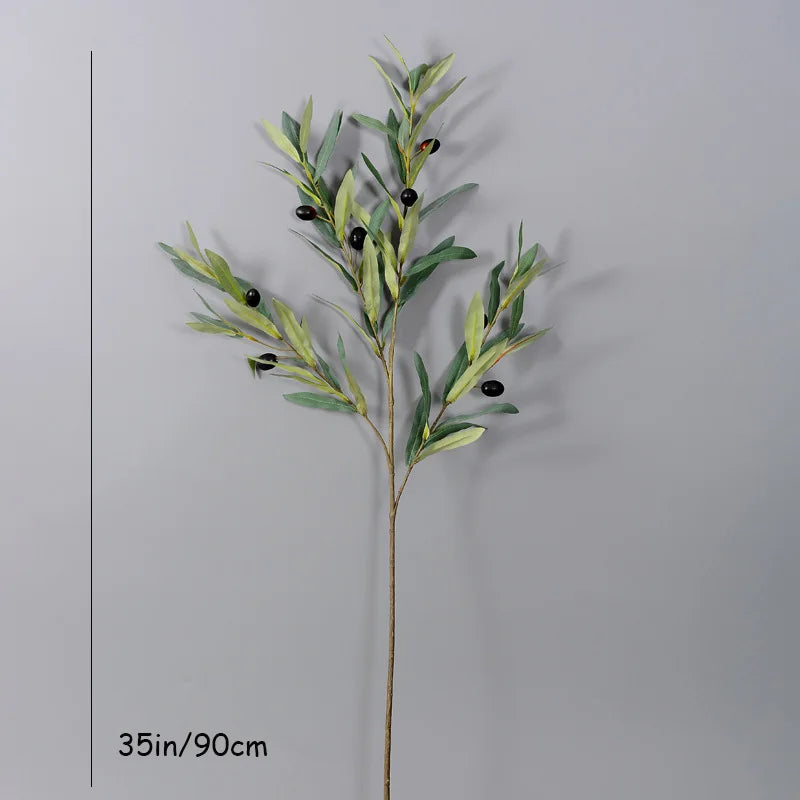 13-39in Long Tall Faux Olive Tree Branch Fake Plants Artificial Olive Branches with Olives for Home Wedding Office Shop Decor