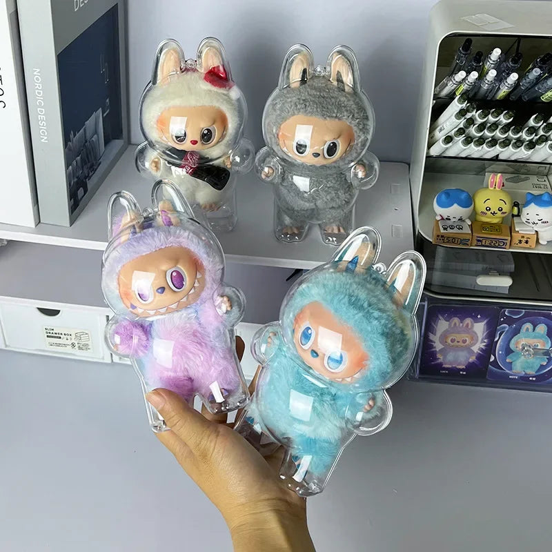 Labubu V3 Third Generation Cloth Transparent Protective Shell Accessories Standing Protective Cover Dustproof Hanging Decoration