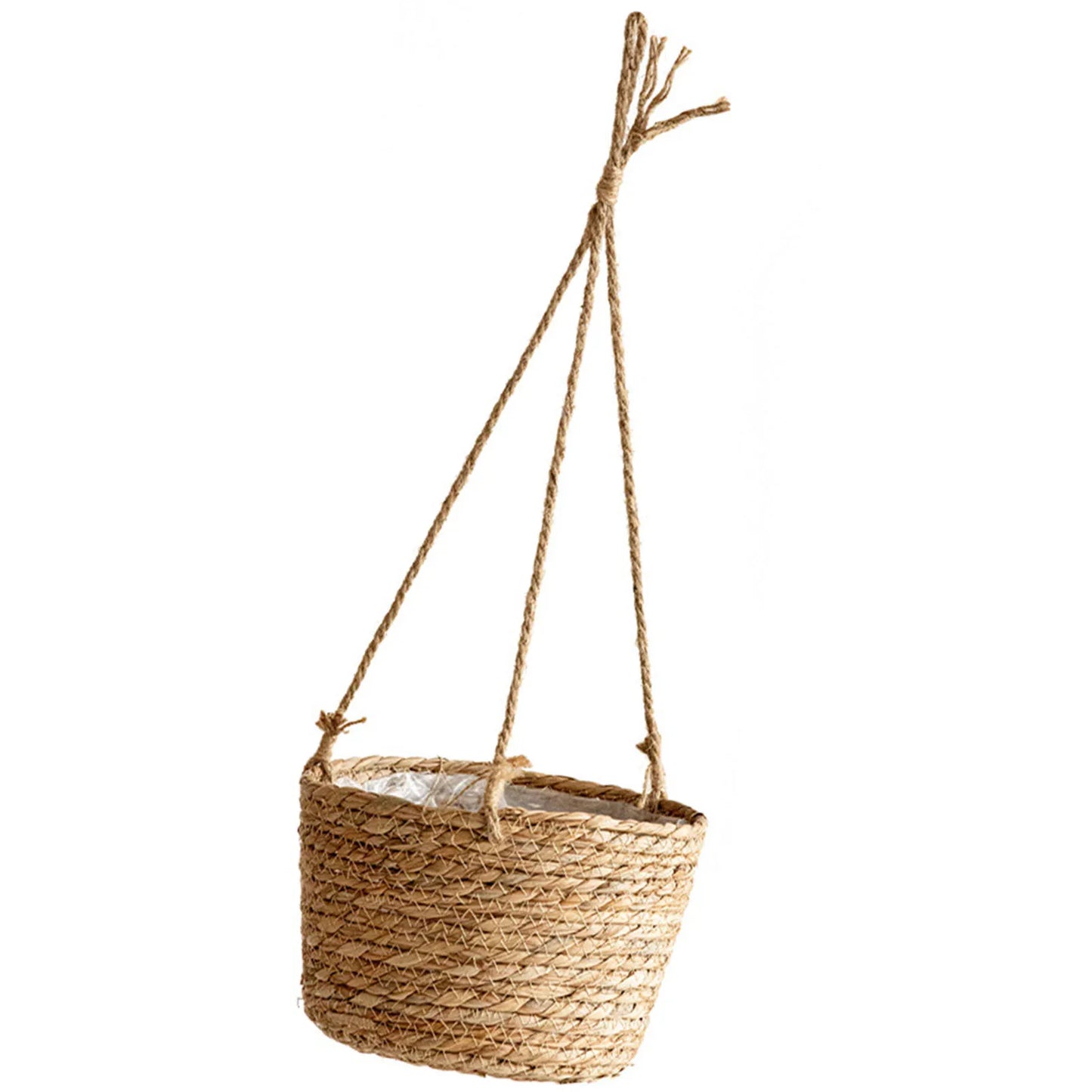 Hanging Woven Planter Basket Large Capacity and Portable Basket Fine Craftsmanship Burr-free Basket