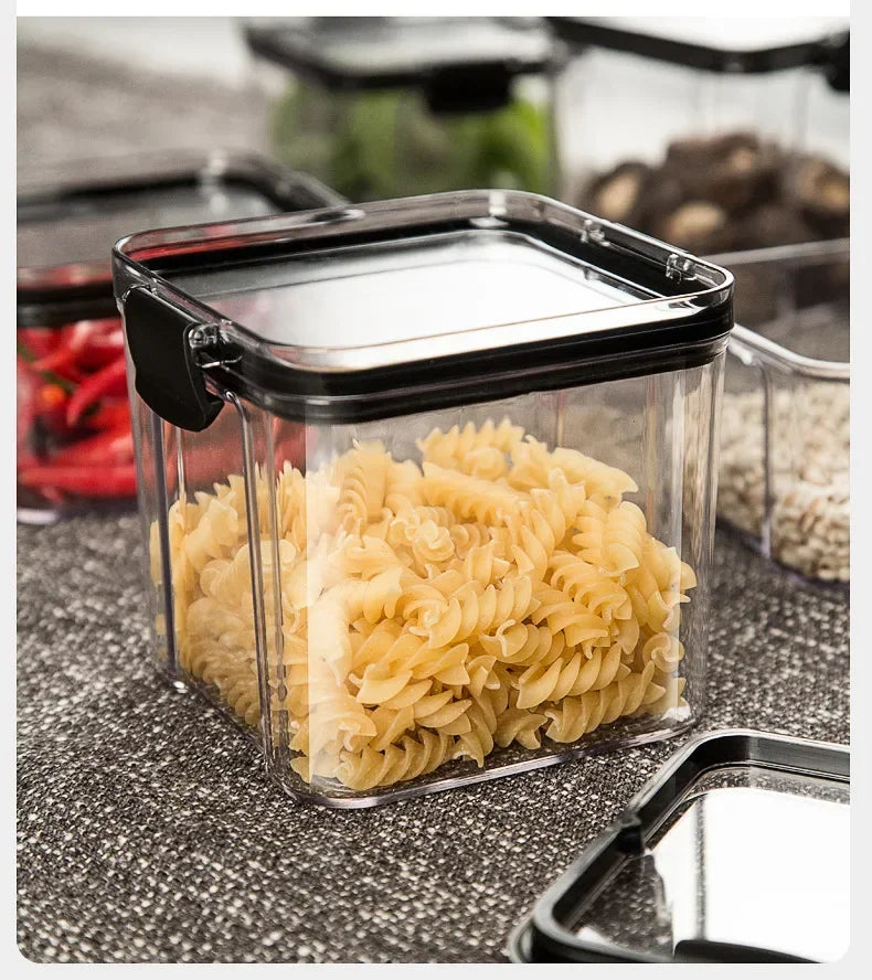Kitchen Refrigerator Food Storage Container Multigrain Storage Tank Transparent Sealed Cans Noodle Box Bottle Canisters with Lid