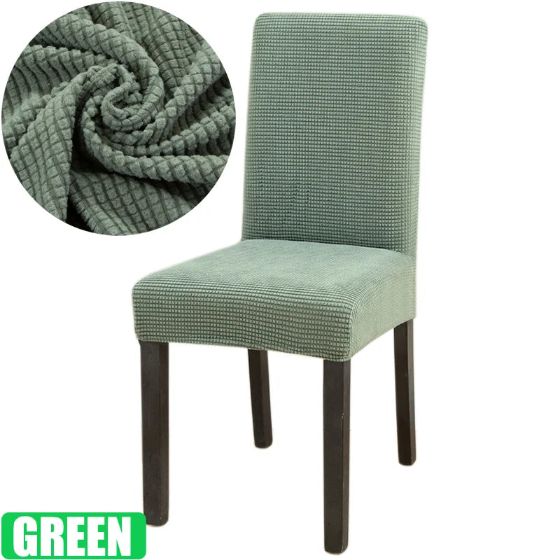 Jacquard Chair Cover for Dining Room Stretch Jacquard Dining Chair Cover Slipcover Elastic Spandex Kitchen Chair Cover