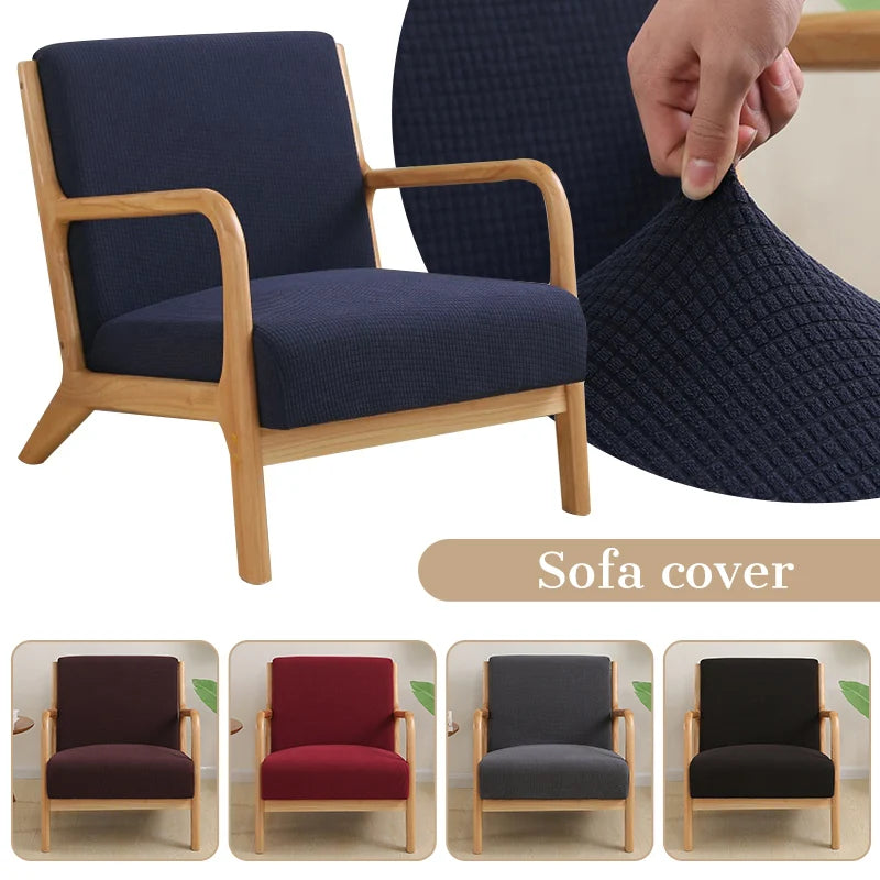 Armchair Slipcover Elastic Modern Chair Cover Zipper Stretch Wood Arm Chair Cover Protector Removable Seat Cover Home Decor