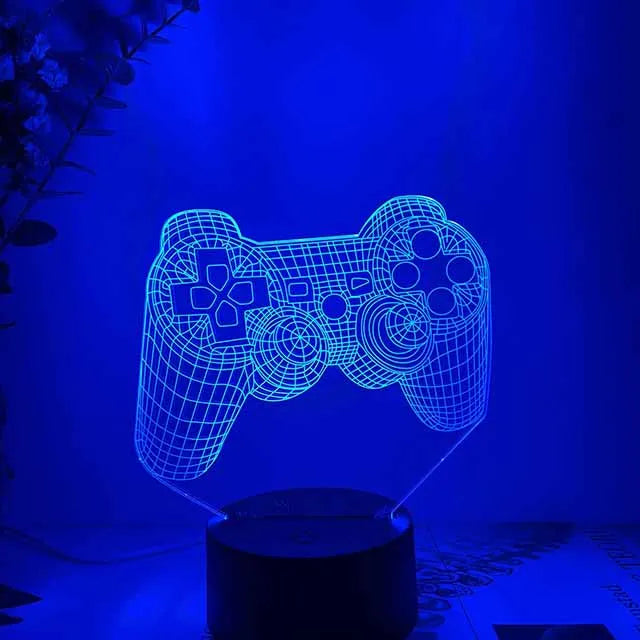 For Playstation Logo 3D Night Lamp Gaming Room Desk Setup Lighting Decor on the table Game Sensor Light for Kids Bedside Gift