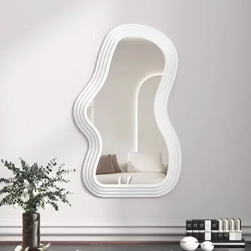 Lazzy House Wall Mirror for Bedroom Bathroom Kawaii Makeup Mirror House Decoration Living Room Decoration Home Decor
