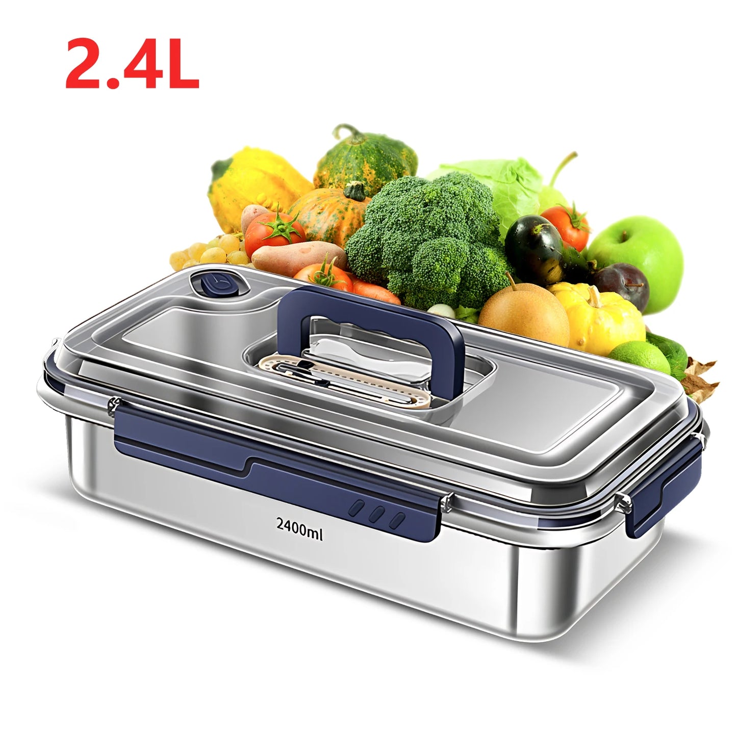 Food Storage Containers with Lids Airtight Food Grade 316 Stainless Steel Large Capacity Leakproof Kitchen Storage Container
