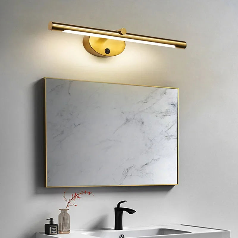 Modern LED Bathroom Wall Lamp Bathroom Hardware Wall Sconce With Touch Switch For Bedroom LED Bathroom Bath Mirror Line Lamp