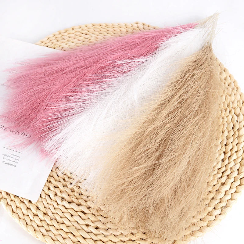 15/30Pcs Artificial Pampas Grass Bouquet Home Living Room Wedding Party Decoration Fake Plant 43cm Dried Flower Reed DIY Vase