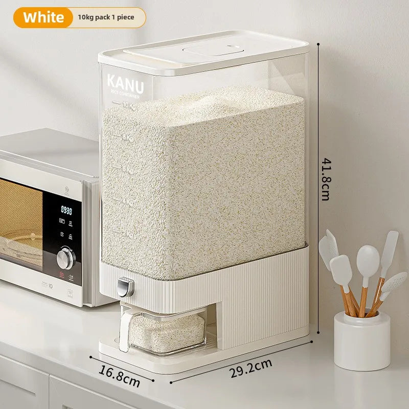 High end pressed rice bucket, insect proof, moisture-proof, sealed, household food grade rice box, flour storage rice jar
