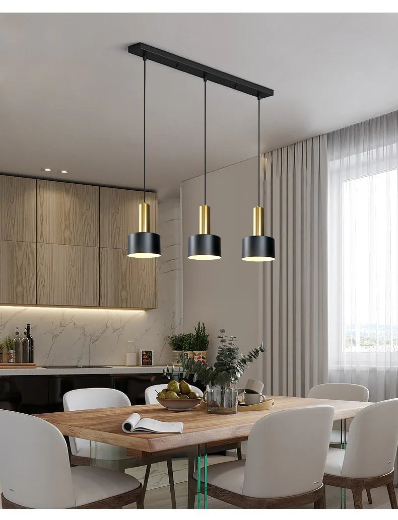 Lighting for Living Room Home Decor Nordic Simple Restaurant Three Chandeliers Luxury Modern Bedroom Bedside Long Table Bar Lamp
