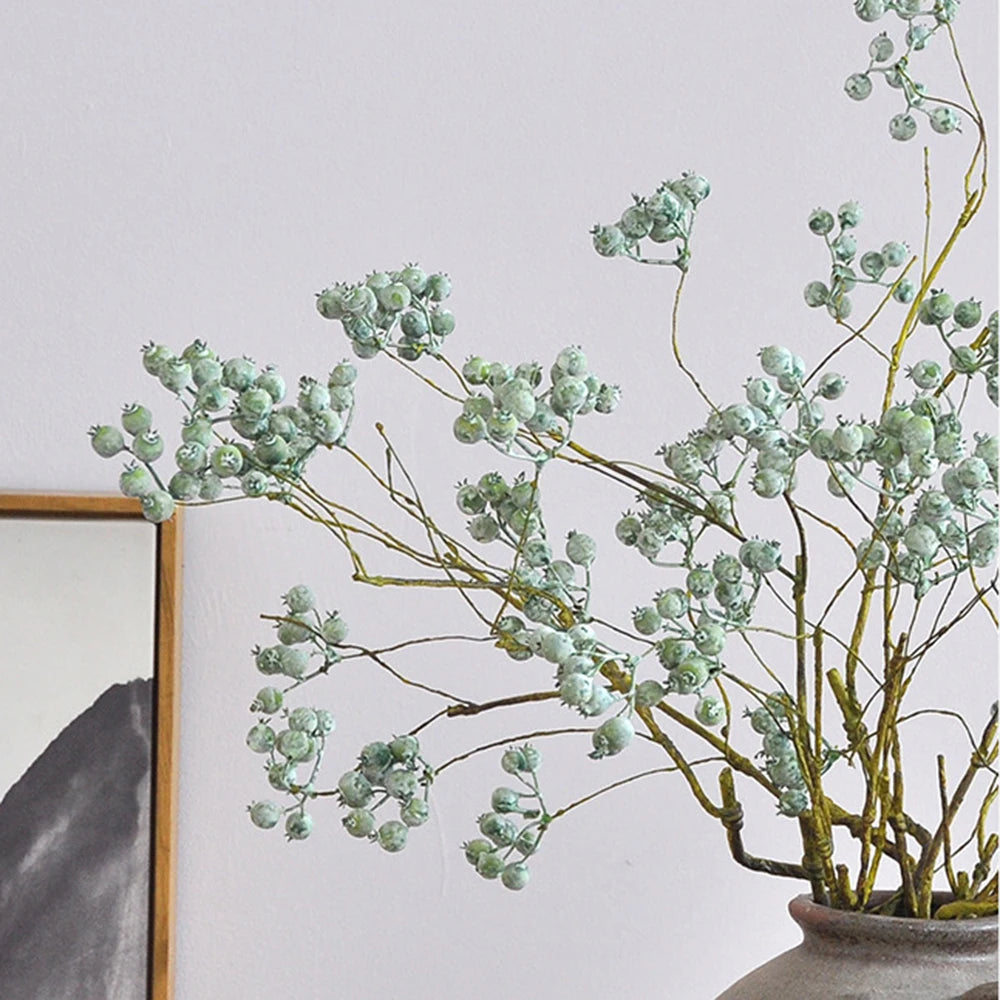 1 Branch Simulate Tree Fruit Flower Plant Branch Arrangement DIY Home Decoration