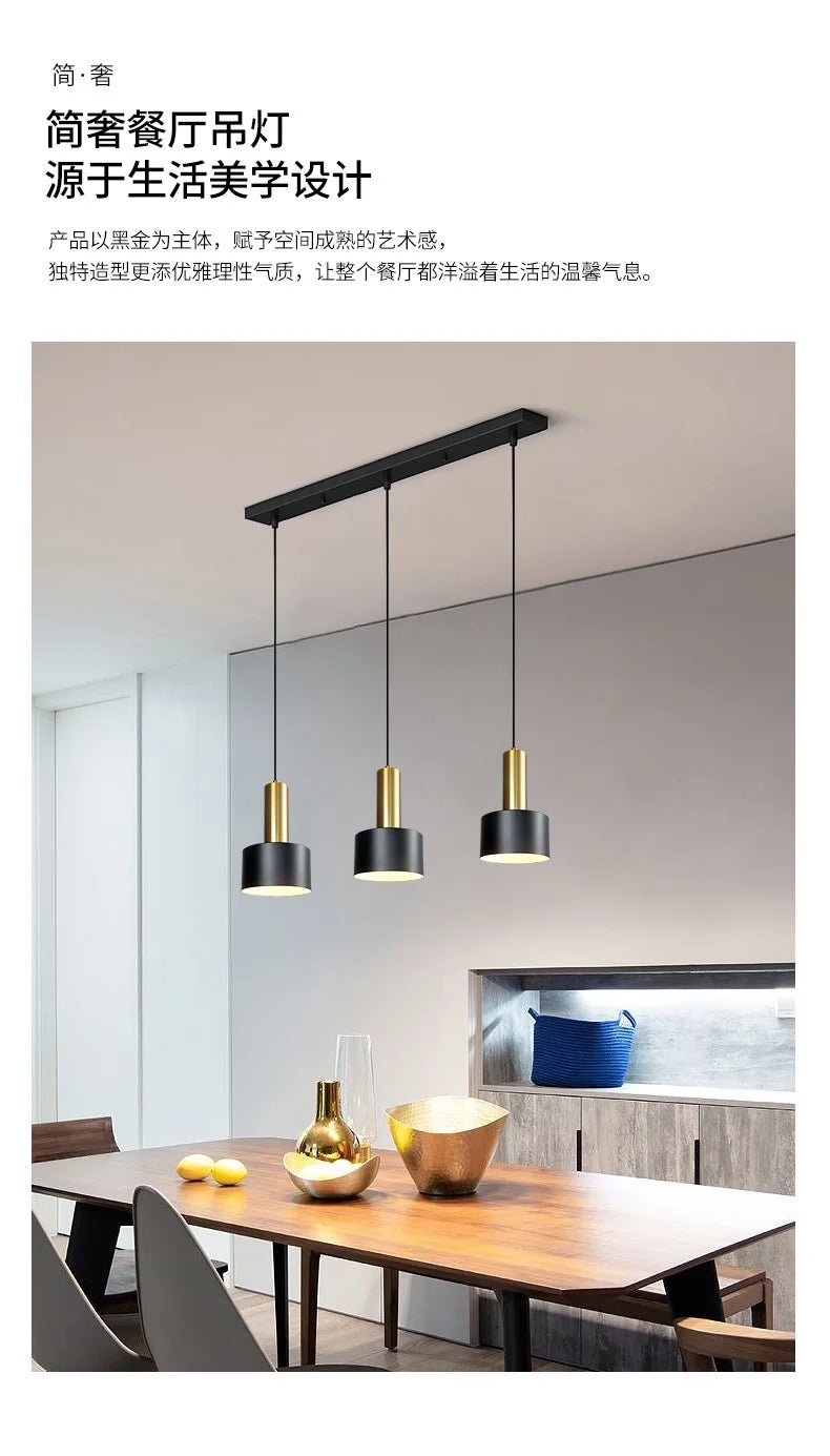 Lighting for Living Room Home Decor Nordic Simple Restaurant Three Chandeliers Luxury Modern Bedroom Bedside Long Table Bar Lamp