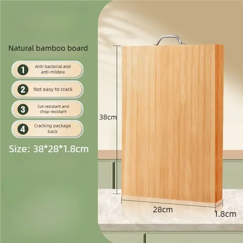 Kitchen bamboo cutting board knife board rectangular cutting board thickened solid wood chopping board wood fruit cutting board
