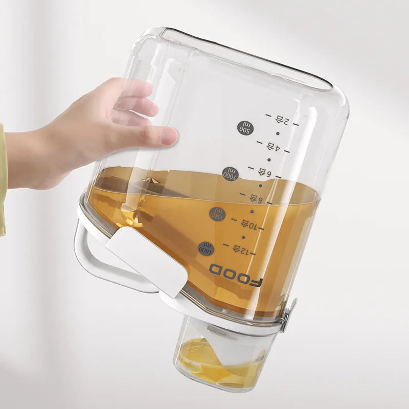 Cereal Containers Storage Compact Clear Dry Food Storage Containers with Pouring Spout Measuring Cup