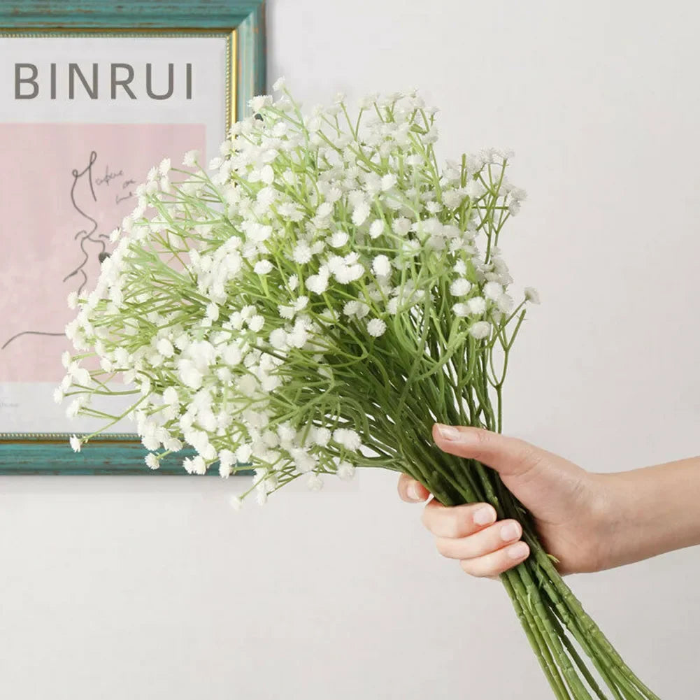 1 Bunch Artificial Fake Silk Gypsophila Flowers Wedding Bouquet Home Decoration Simulation Gypsophila Flower Home Garden decor