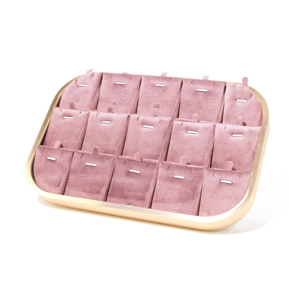 High-grade Metal-edged Jewelry Tray Inside Sufiber Velvet Jewelry Tray Necklace Ring Pendant Bracelet Storage Display Tray