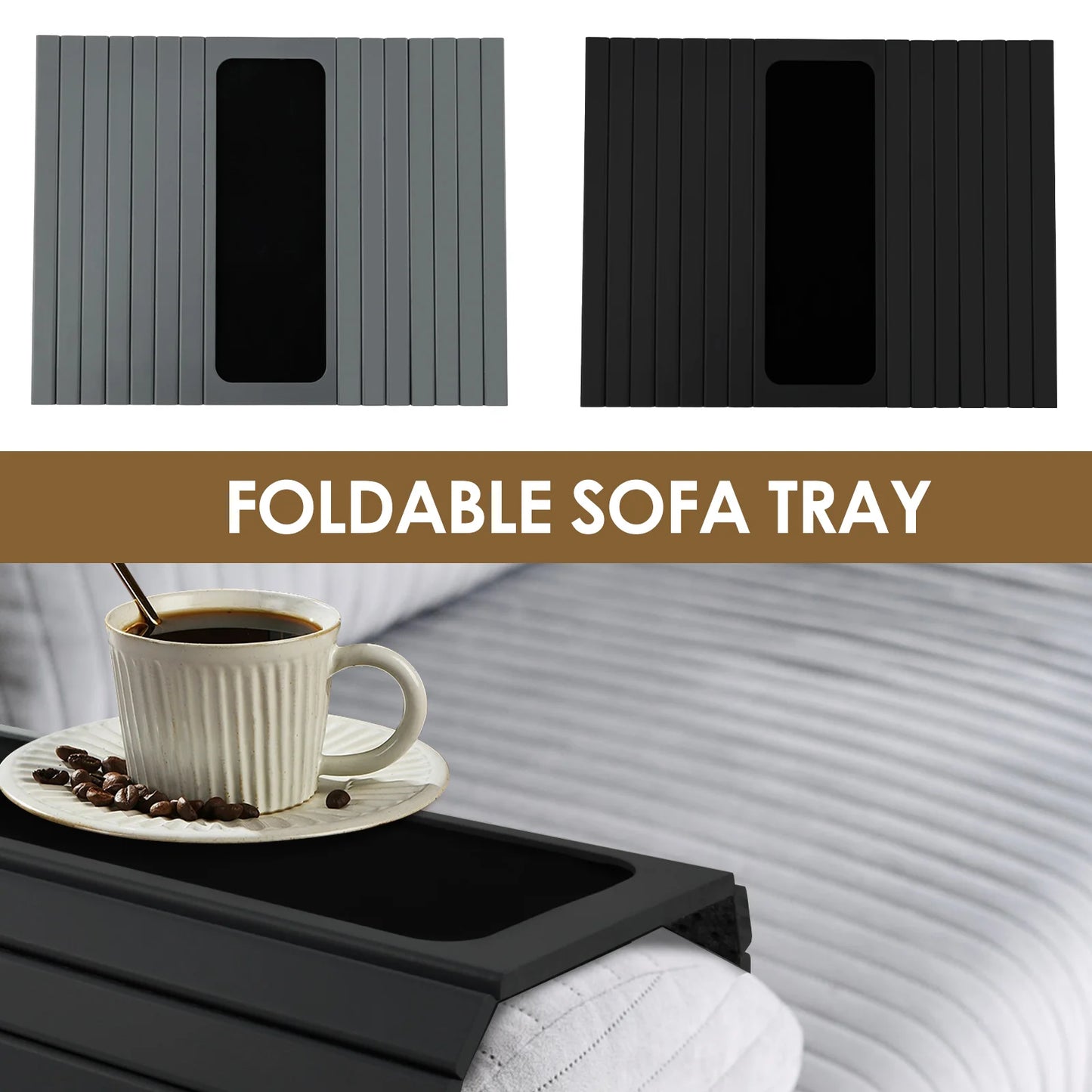 Wood Sofa Arm Tray Sofa Tray in Folding Design Sturdy and Robust Sofa Tray Convenient Sofa Tray for Storage Sofa Tray Home