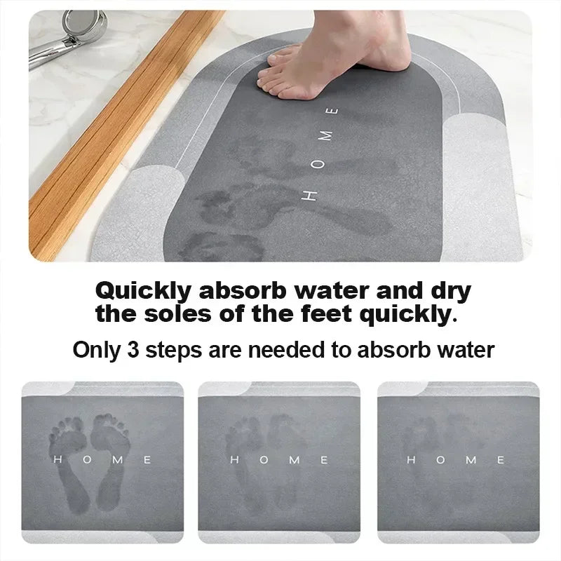 Flower Toilet Bathroom Super Absorbent Shower Floor Doormats Non Slip Entrance Rugs Diatom Mud Carpet for Home Bedroom Decor