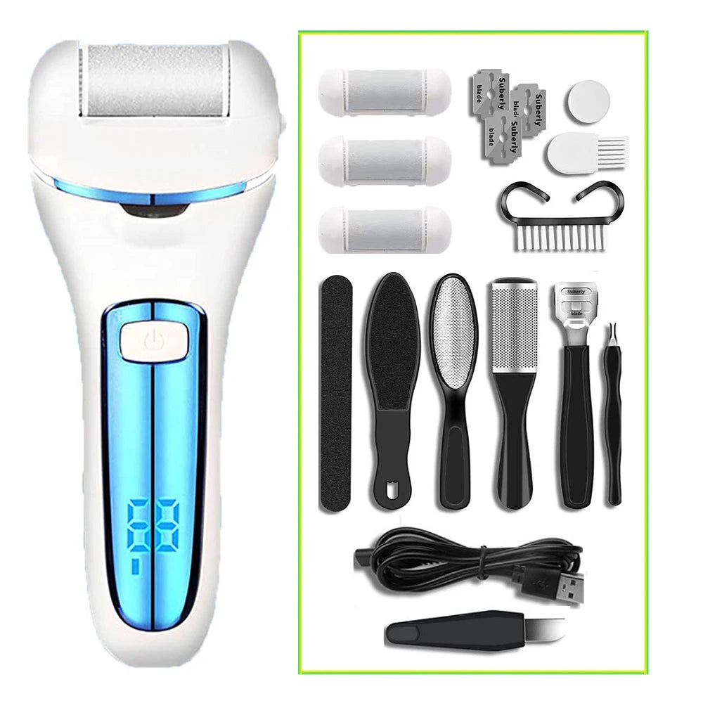 Electric Foot File Callus Remover Machine Rechargeable Foot Grinder Pedicure Machine Pedicure Device Foot Care Tools Feet