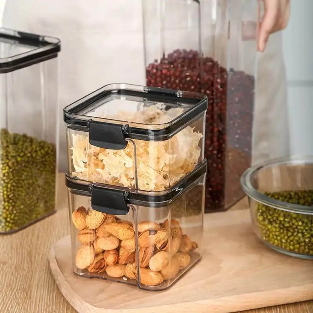 Food Storage Containers Set with Lids, Ideal for Kitchen Pantry Organization and Storage