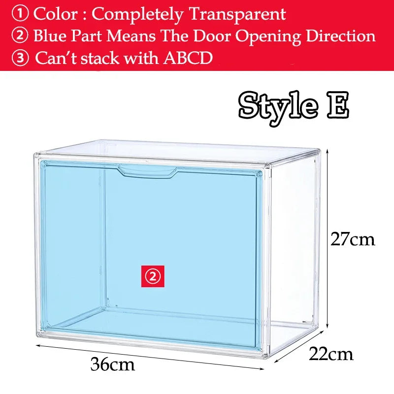Transparent Storage Box Desktop Book Organizer Display Box Dustproof Large-capacity Storage Box for Books Models Bags Cosmetics