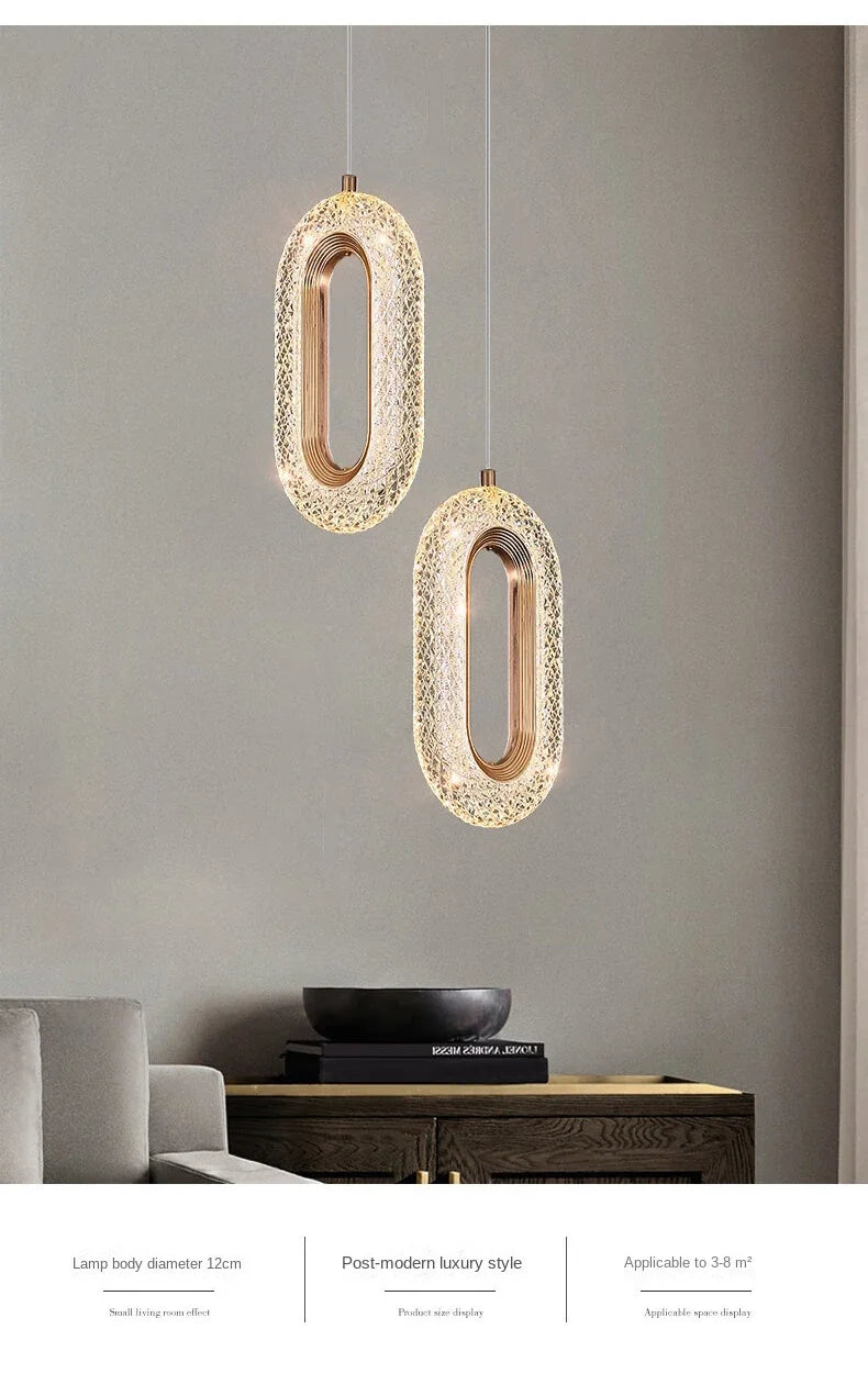 Nordic Luxury Bedside Chandelier Long Line Living Room Background Wall Light Study Chandelier Bedroom Bedside Small Chandelier