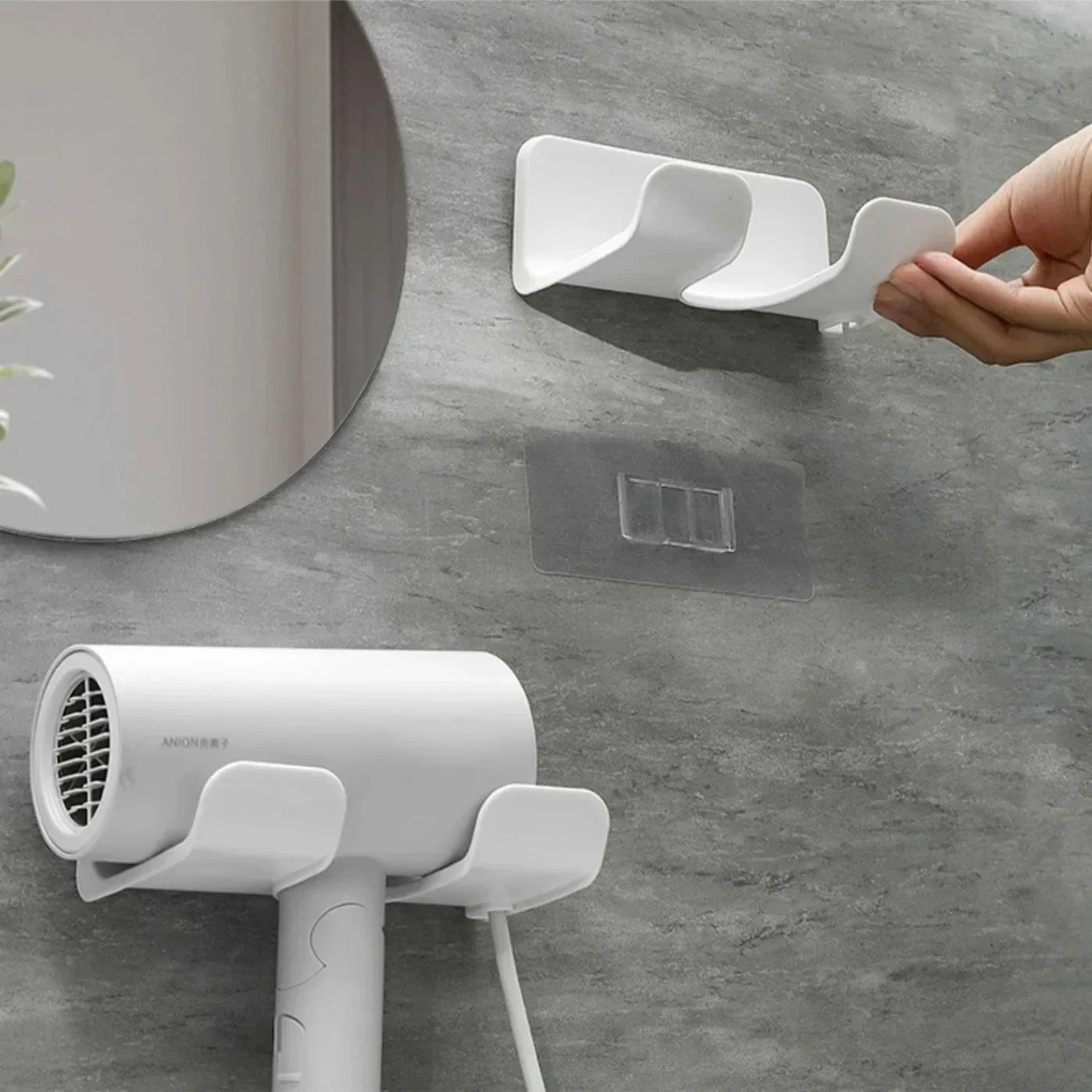 Hair Dryer Storage Rack, Wall Mounted Storage Rack, Clothes Hanger, Bathroom Storage Rack, Bathroom Storage Rack