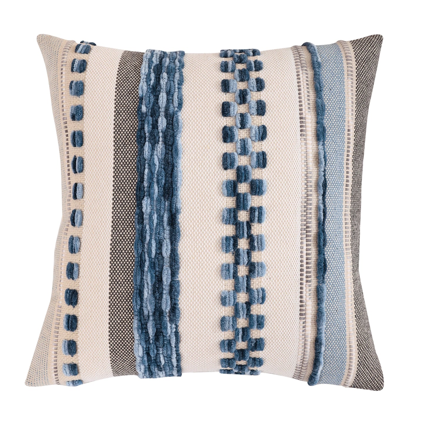 1 Pc Boho Throw Pillow Covers 18x18 Inch Striped Cousion Cover Decorative Chenille Pillowcases Square Cushion Covers