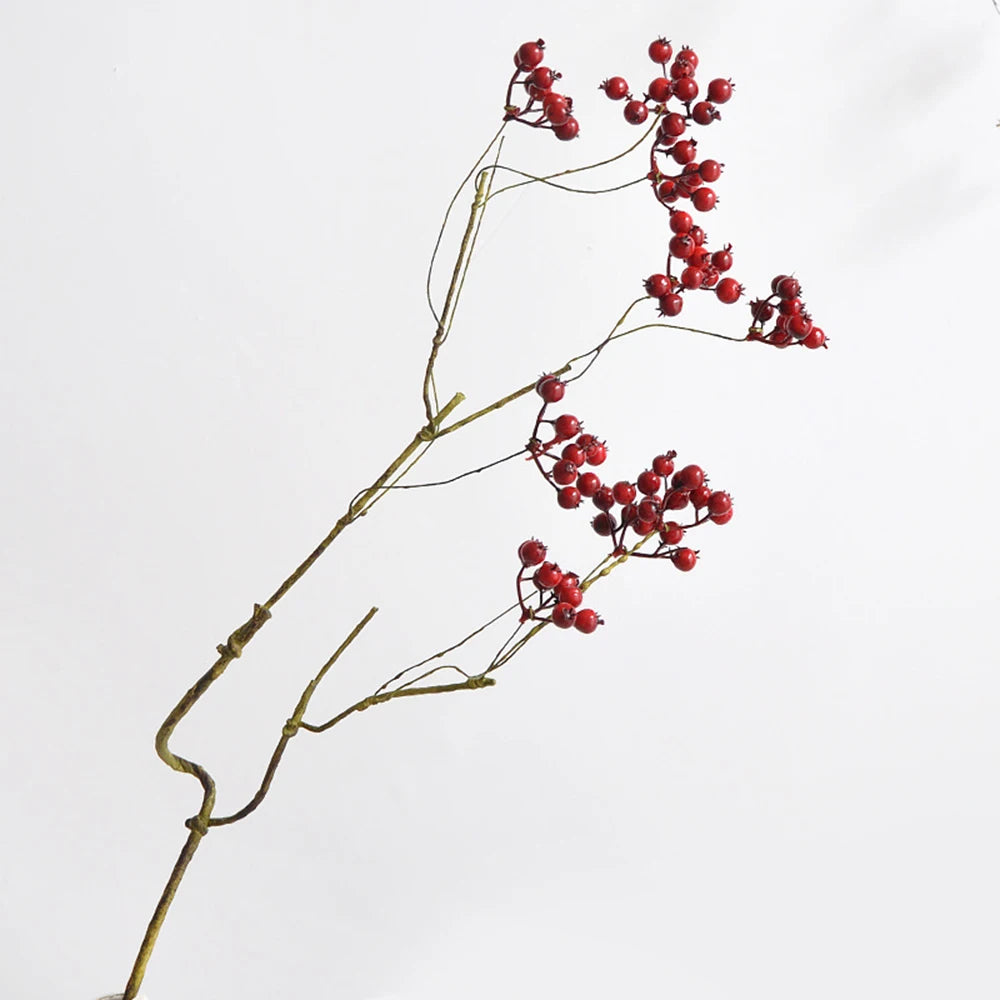 1 Branch Simulate Tree Fruit Flower Plant Branch Arrangement DIY Home Decoration