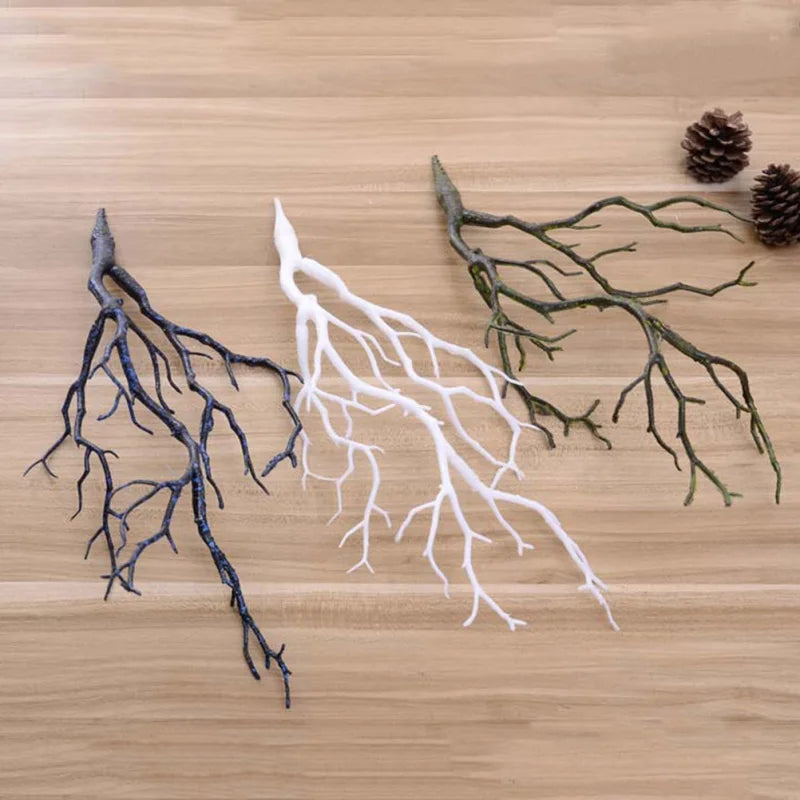 3PCS Artificial Branch Plastic Branch Fake Tree Branch Vase Decoration Dried Twigs Stems Antler Willow Dry Flower For Home
