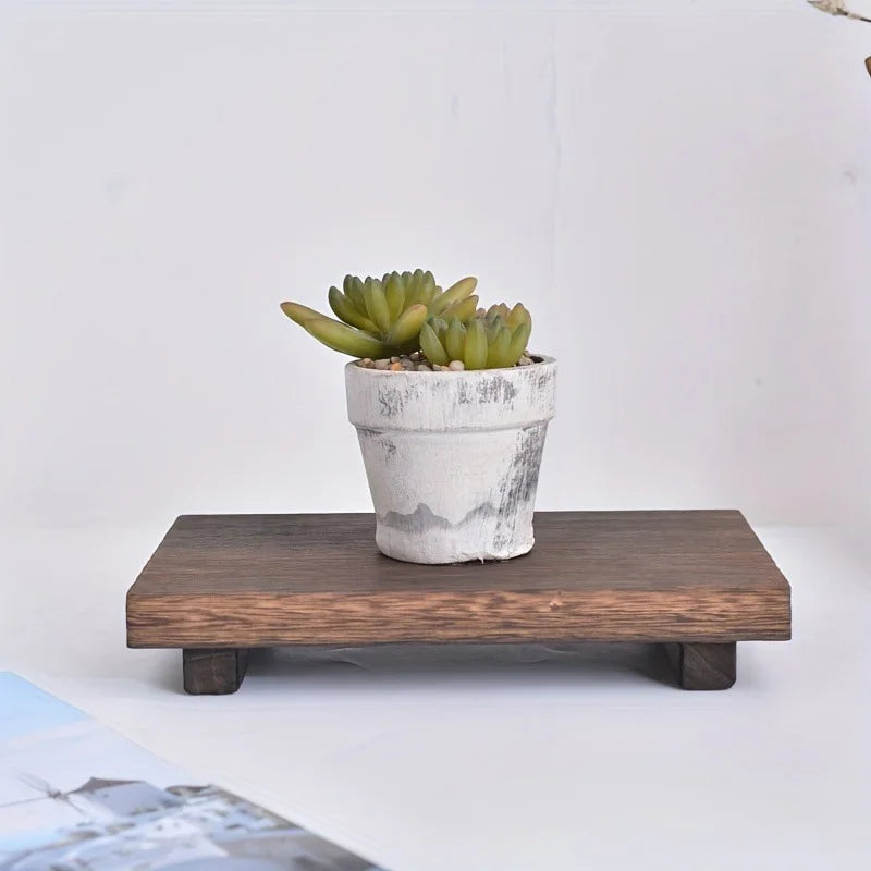 Retro Wooden Bathroom Tray Vanity Hands Soap Scented Candle Storage Holder Kitchen Seasoning Tray Home Decoration For Lr Bth etc