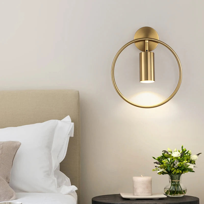 Nordic Bedroom Lights Room Decor Wall Light Lamps for Living Room Gold Wall Decor Lights for Wall Bedside Lamp