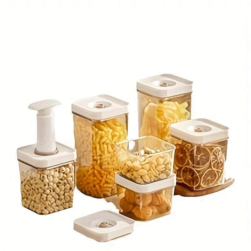 Vacuum Seal Container Moisture-Proof Food Storage Container with Dustproof Lid for Coffee Beans Cereals Rice Storage Box