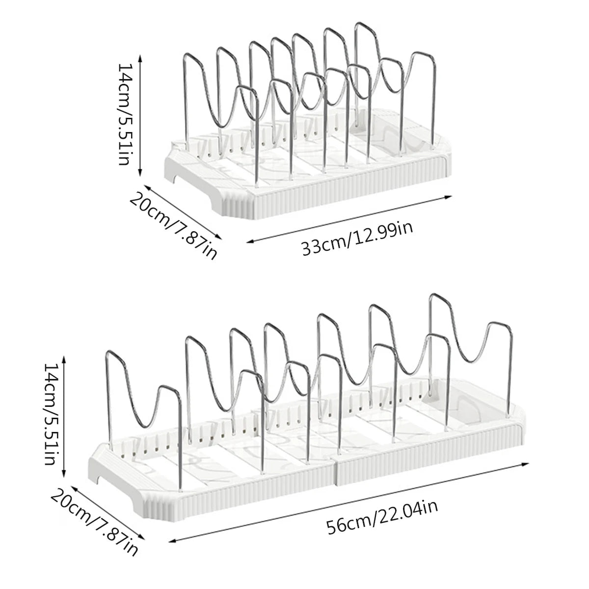 Kitchen Shelf Retractable Pot Rack Countertop Drainer Stainless Steel Dish Holder Hole-Free Dish Organiser Kitchen Accessories