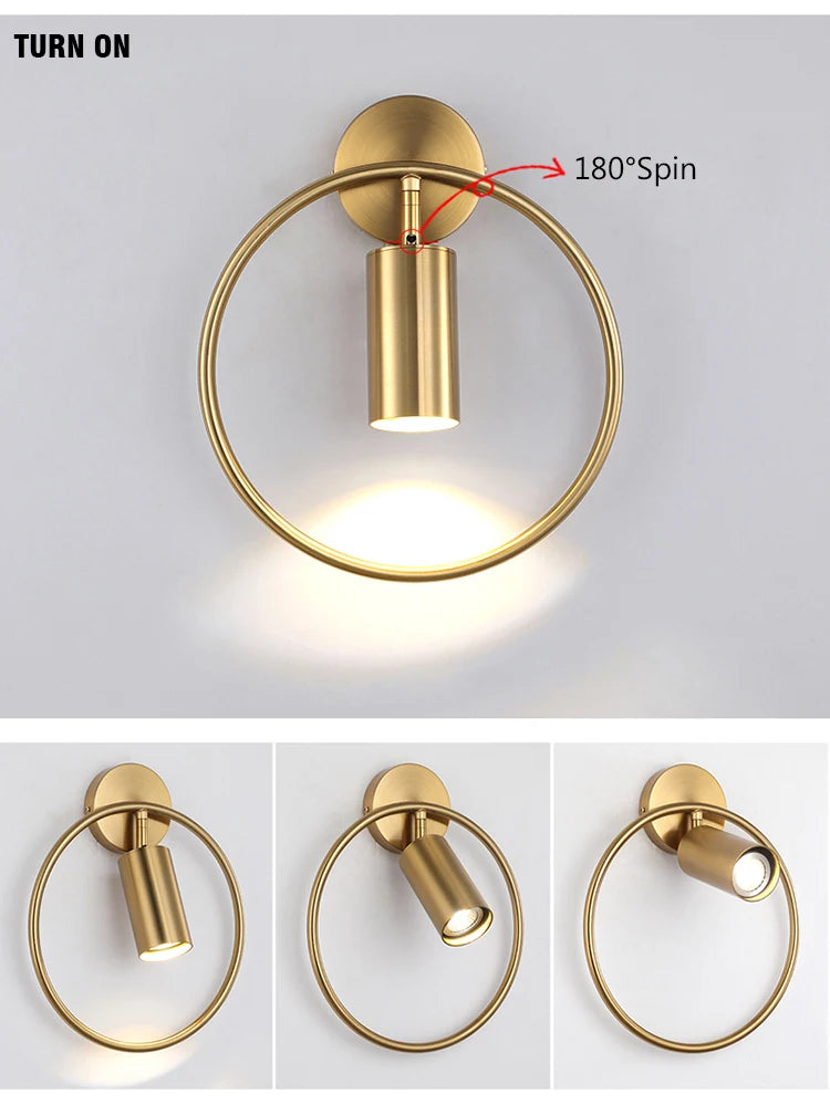 Nordic Bedroom Lights Room Decor Wall Light Lamps for Living Room Gold Wall Decor Lights for Wall Bedside Lamp