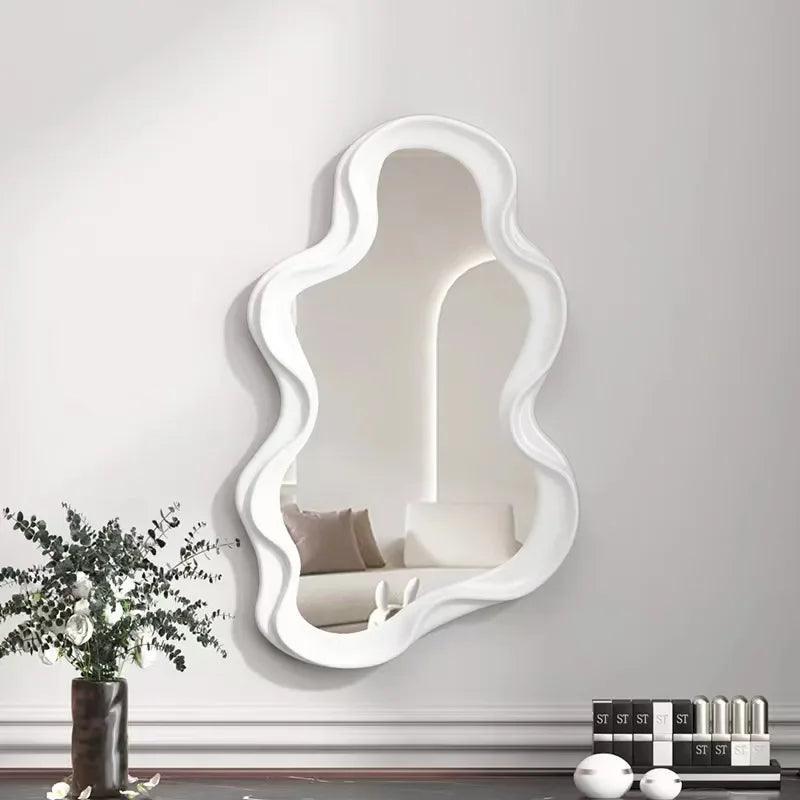 Lazzy House Wall Mirror for Bedroom Bathroom Kawaii Makeup Mirror House Decoration Living Room Decoration Home Decor