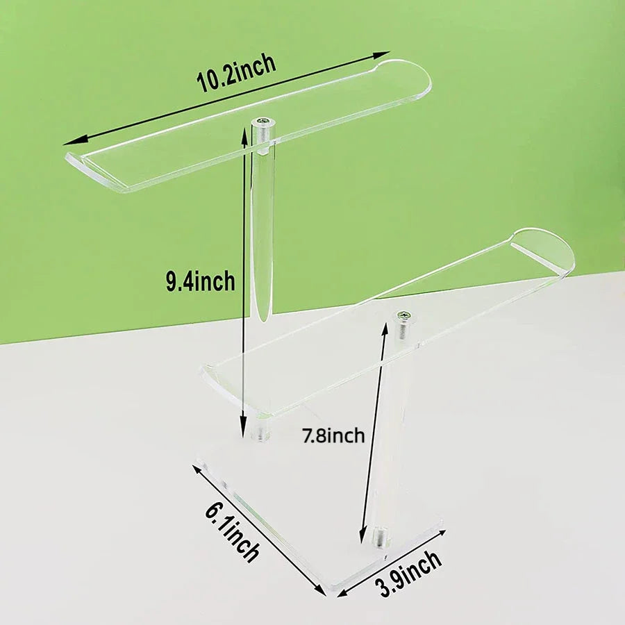 Clear Headband Holder Rack Acrylic Detachable Necklace Bracelet Display Stand Hair Accessory Bar Durable for Hairband Organizer