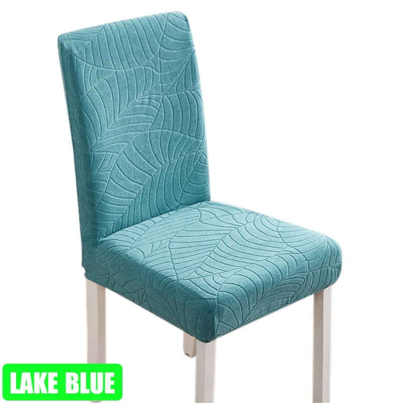 Jacquard Chair Cover for Dining Room Stretch Jacquard Dining Chair Cover Slipcover Elastic Spandex Kitchen Chair Cover