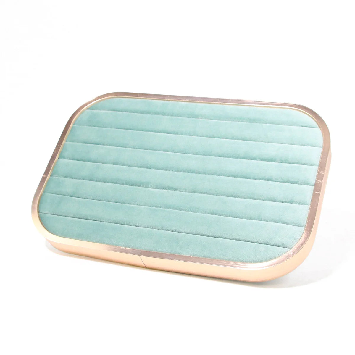 High-grade Metal-edged Jewelry Tray Inside Sufiber Velvet Jewelry Tray Necklace Ring Pendant Bracelet Storage Display Tray