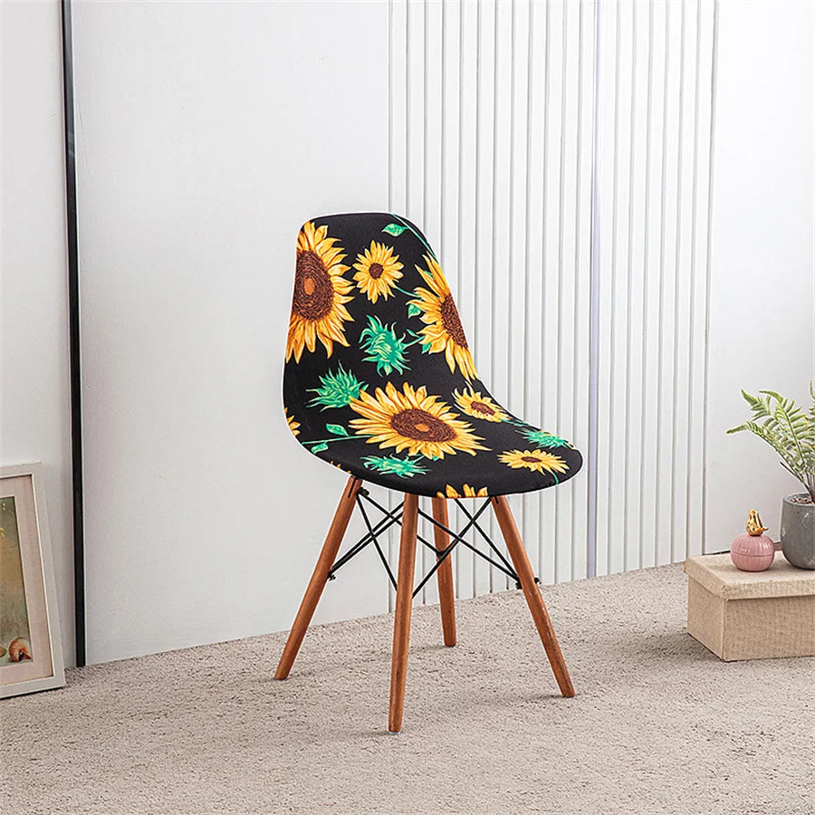 1Pc Printed Dining Table and Chair Cover Household Elastic Chair Cover Eames Chair Cover Special-Shaped Chair Cover