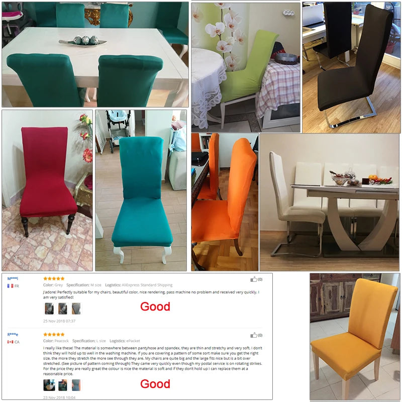 Real Waterproof Fabric Chair Cover Stretch Seat Chair Covers Ventilate Bar Chair Slipcover Universal Size Chair Cover For Room