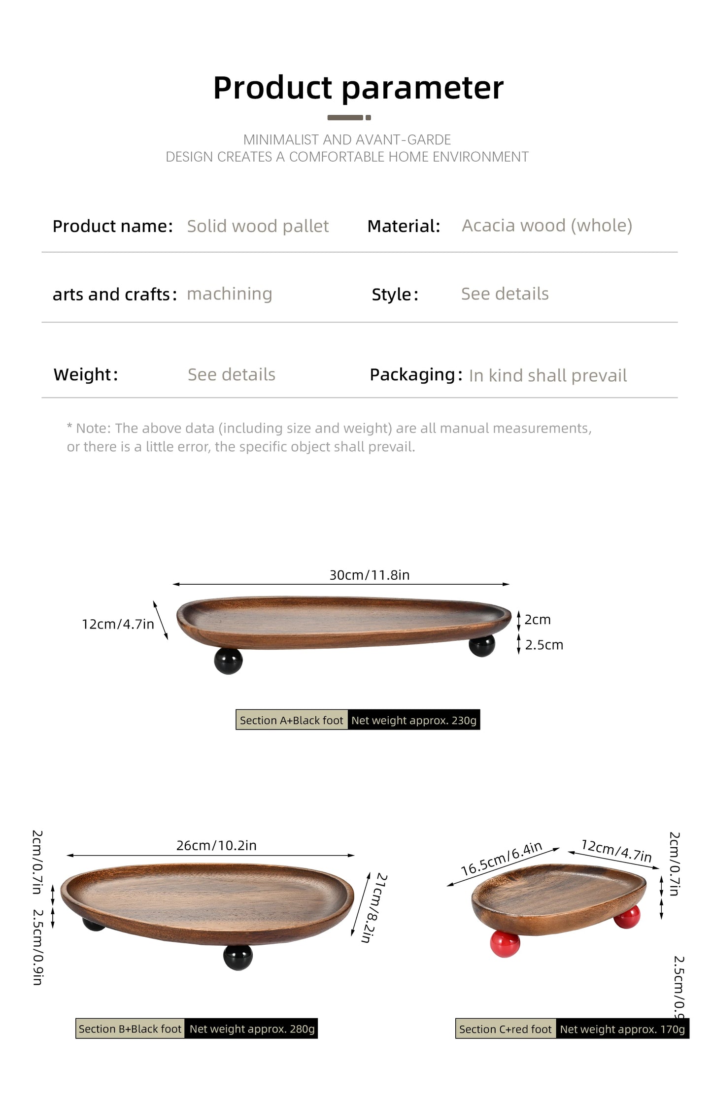 1Pc Wooden Tray, Walnut Color Entrance Key Tray, Jewelry Cosmetics Perfume Aromatherapy Tray