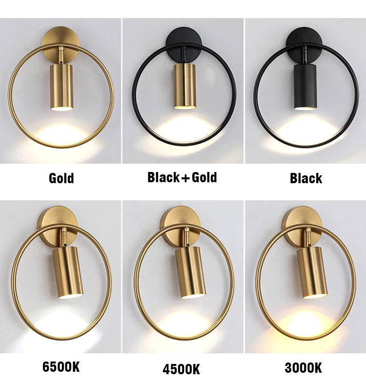 Nordic Bedroom Lights Room Decor Wall Light Lamps for Living Room Gold Wall Decor Lights for Wall Bedside Lamp