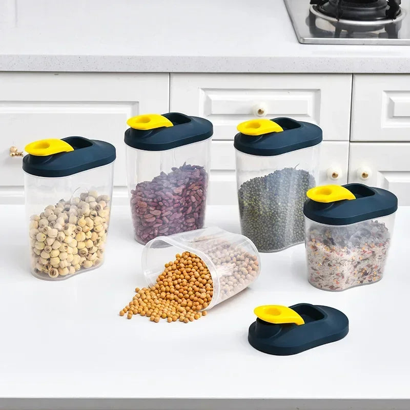 Food Storage Containers with Lids Stackable Treat Box Containers for Kitchen Pantry Organization Containers for Rice Dispenser