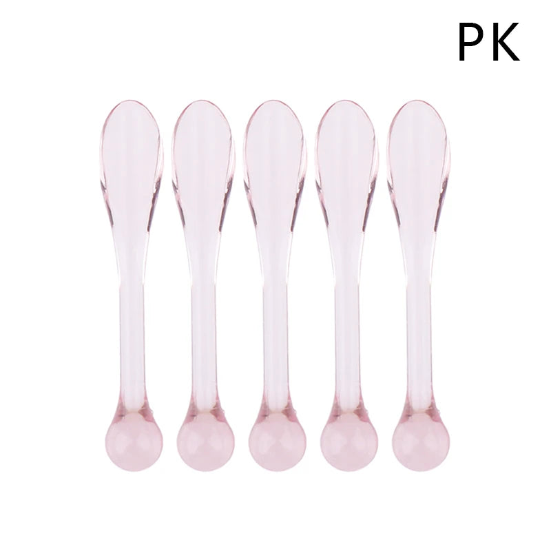 5Pcs Plastic Cosmetic Spatulas Scoop Eye Cream Applicator Anti Wrinkle Eye Massager Sticks Mask Spoon Skin Care Tools