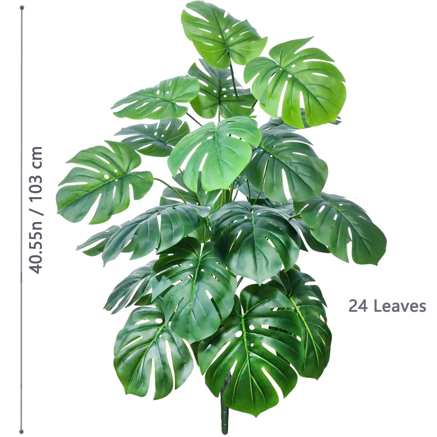 59-103cm/40.5in Artificial Monstera plastic fake plant pot ornamental festival suitable for home office decoration