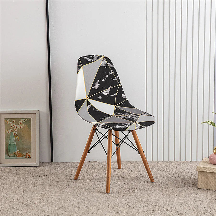 1Pc Printed Dining Table and Chair Cover Household Elastic Chair Cover Eames Chair Cover Special-Shaped Chair Cover