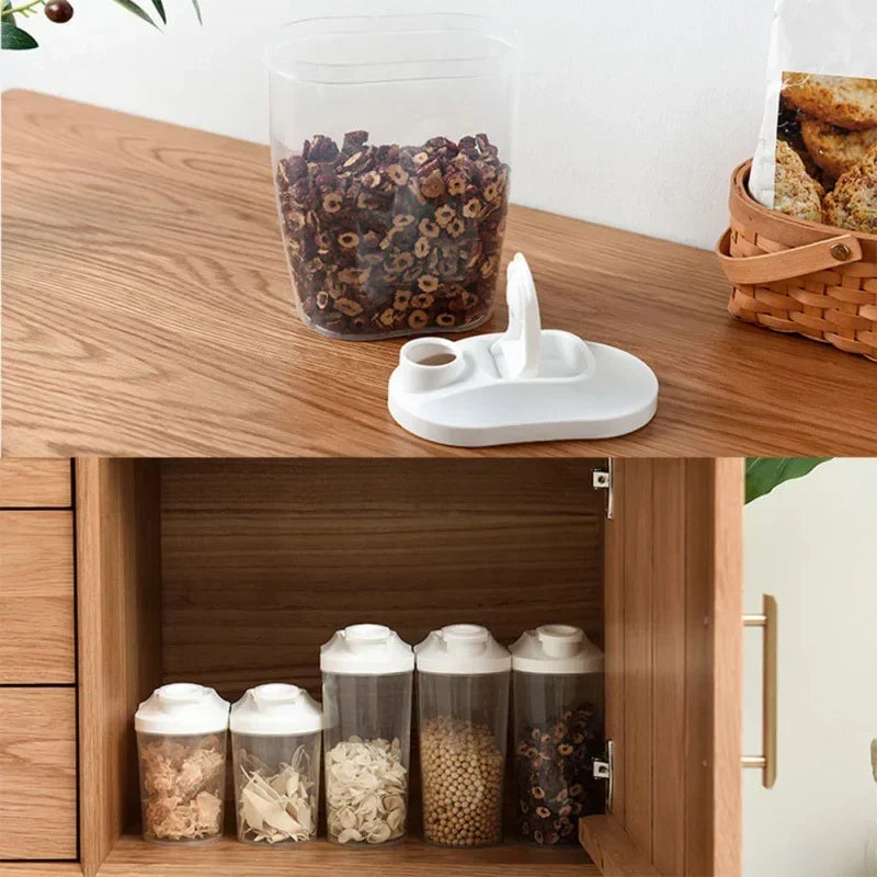 Food Storage Containers with Lids Stackable Treat Box Containers for Kitchen Pantry Organization Containers for Rice Dispenser